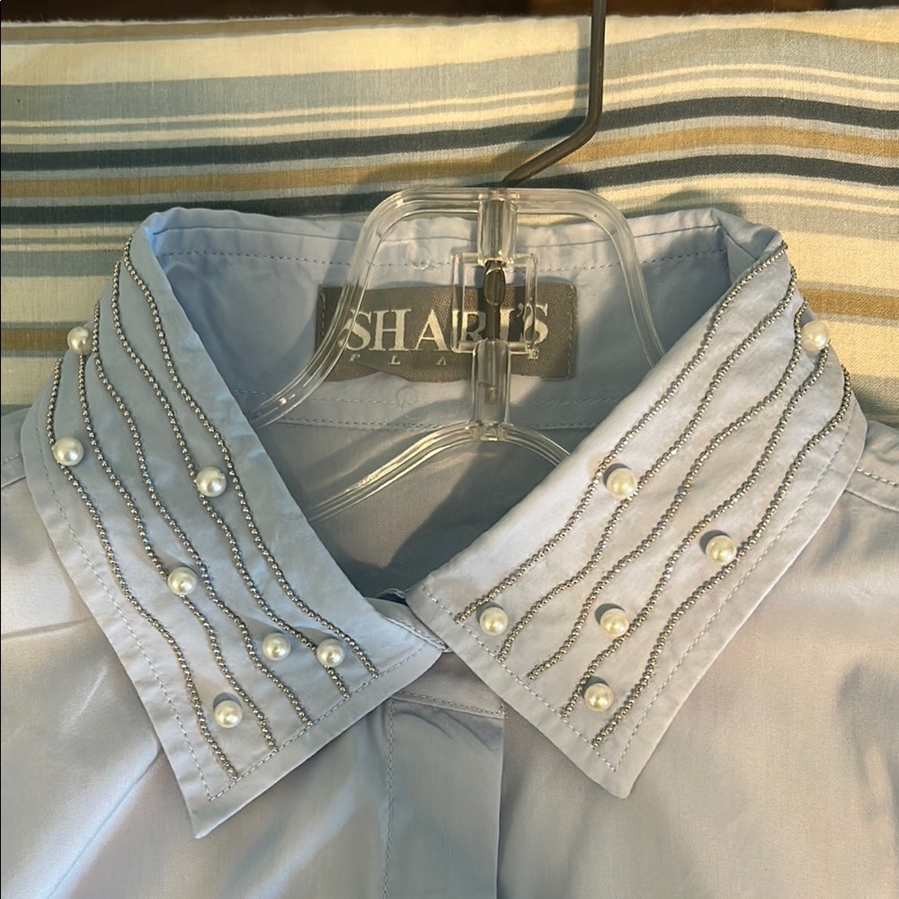 Italian Shirt with Pearl Embellishments